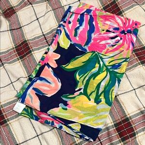 Bright Floral Navy Scarf